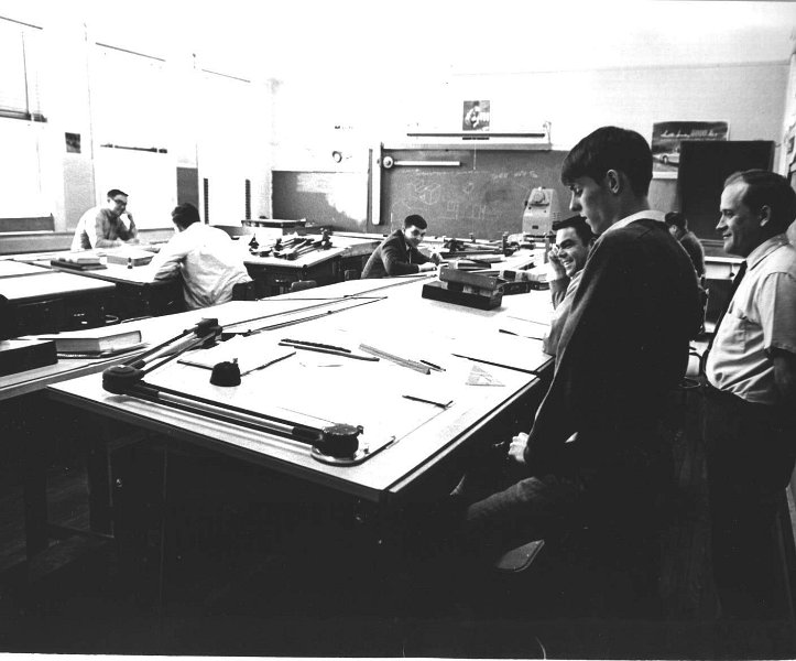 10 classroom.jpg - Western Piedmont drafting lab at Old Central, Ray Miller, instructor.